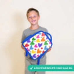 Gekleurde hartjes Kinderrugzak - Blauw middel -sfeer1_DE