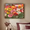 Bloemenveld - Klaprozen - Kleurrijk Textielframe - compleet frame klein -sfeer1