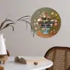 Bloem - Quote - Vintage - Art Wandcirkel behangsticker klein -sfeer3