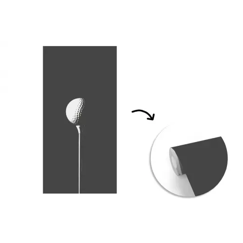 Golfbal - Minimalistisch - Wit fotobehang vinyl groot -3d