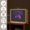Stier - Neon - Zwart - Kleur Light Box met batterij (Wandlamp) middel -USP_websiteoverzichtNL