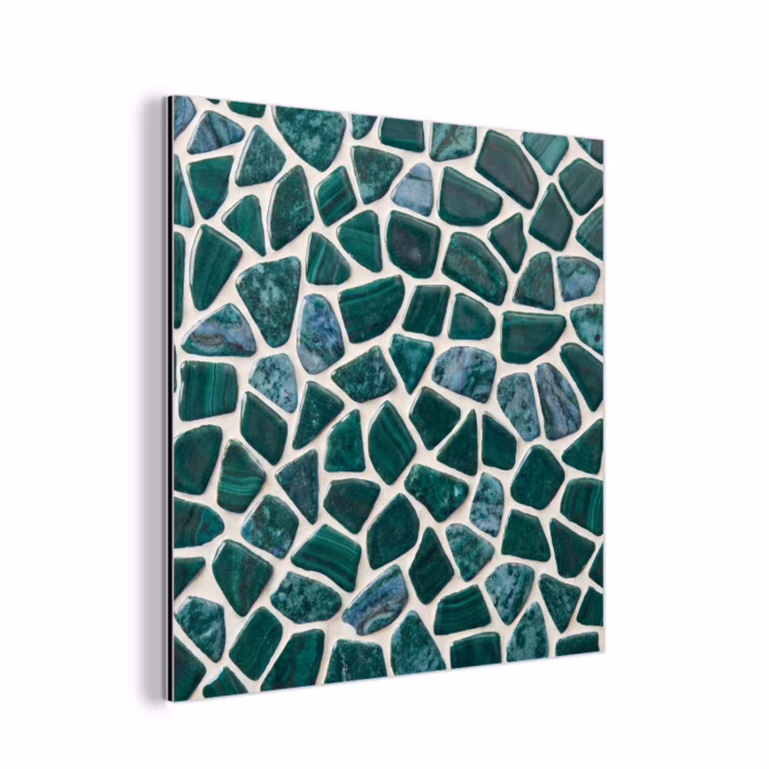 Textuur - Steen - Groen - Abstract - Patroon aluminium wit klein -3d