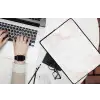 Zalmroze - Marmer - Aders laptophoes neopreen klein 279 -bureau