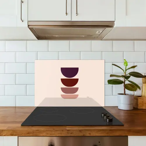 Harmonieus - Symmetrisch - Rood keuken achterwand spatscherm klein -sfeer2