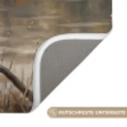 Winterkoninkje - Tak - Rivier - Natuur - Sfeervol Badmat klein -USP_AntislipDE