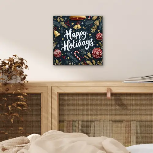 Feestelijk - Kerstgroet - Kleurrijk aluminium wit klein -sfeer3