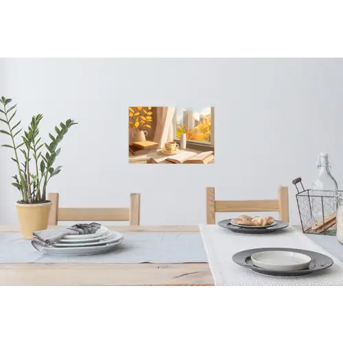 Thee - Boek - Thee - Herfst Muursticker klein -eettafel