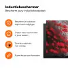 Rode bloemen - mistig - Man Inductie beschermer vinyl 3mm klein -zzzzzzz-td-ups