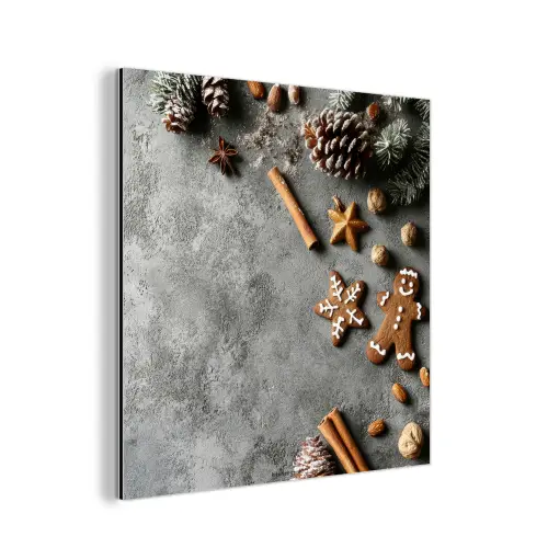 Winter - Kerst - Beton - Dennenappels aluminium wit klein -3d