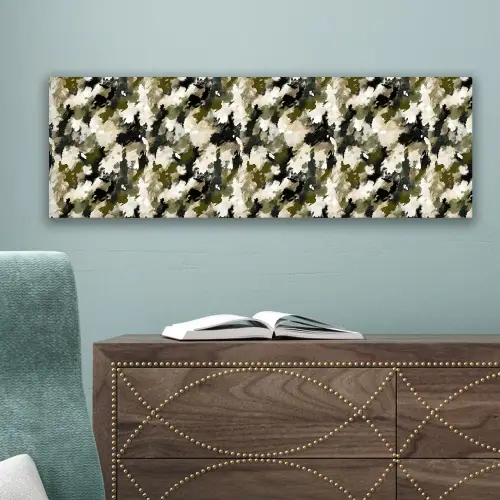 Donker - Groen - Camouflage - Schilderachtig canvas 2cm klein 828 -sfeer4