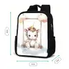Eenhoorn - Dier - Kinderen - Unicorn Rugzak - Zwart middel -productfoto_formaten