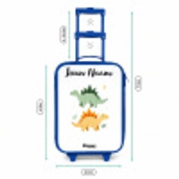 Dinos - Dieren - Groen - Oranje Kinderkoffer - Blauw klein -productfoto_formaten