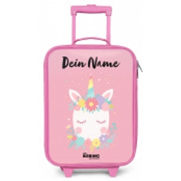 Eenhoorn - Bloemen - Roze Kinderkoffer - Roze klein -zz3dotto