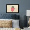 Aardbei - Minimalistisch - Rood - Fruit fotolijst zwart zonder passe partout klein -sfeer3