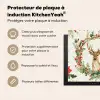 Kerstkrans - Hert - Hulst - Rood Inductie beschermer vinyl 3mm middel -usfeer2_FR