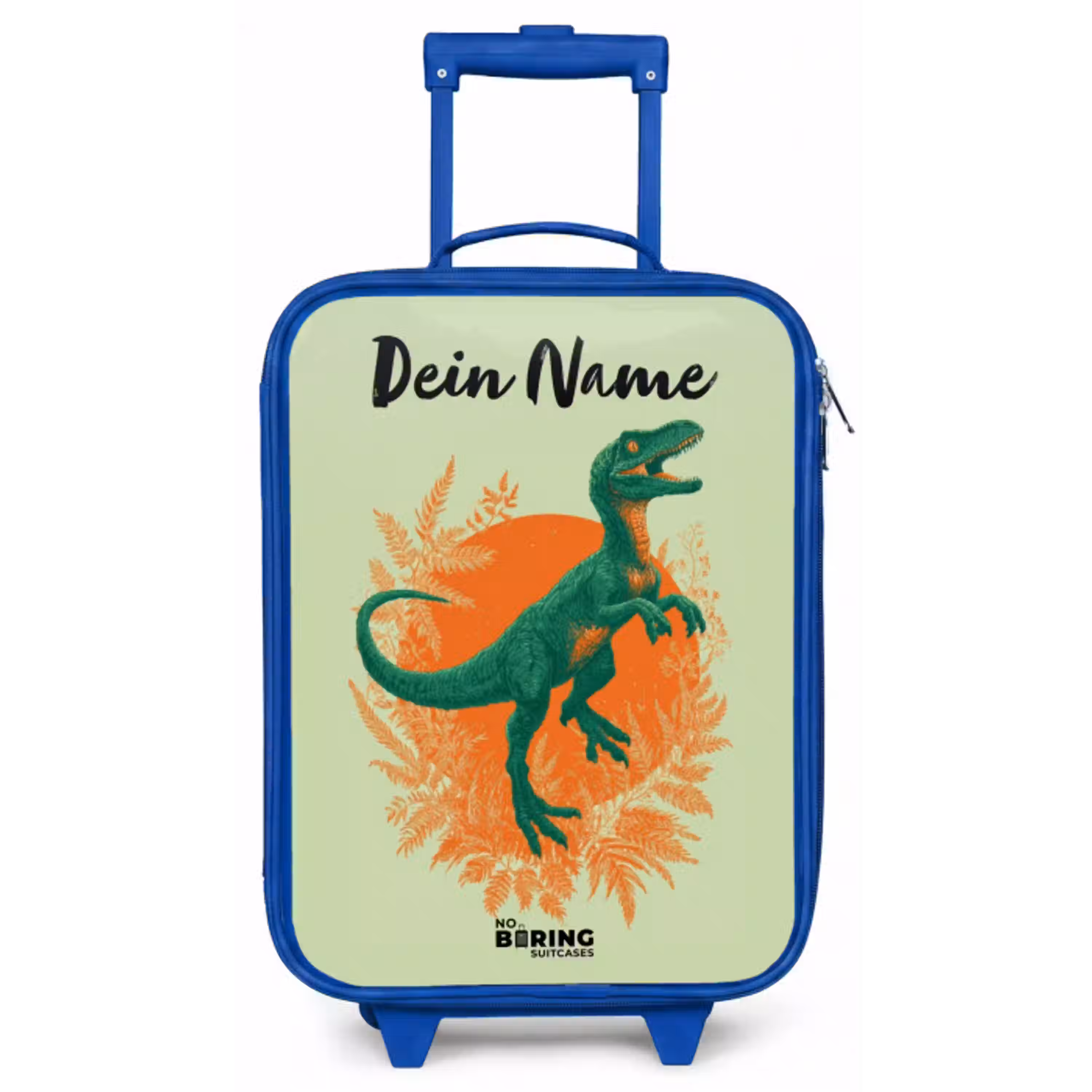 Dino - Natuur - Groen Kinderkoffer - Blauw klein -zz3dotto