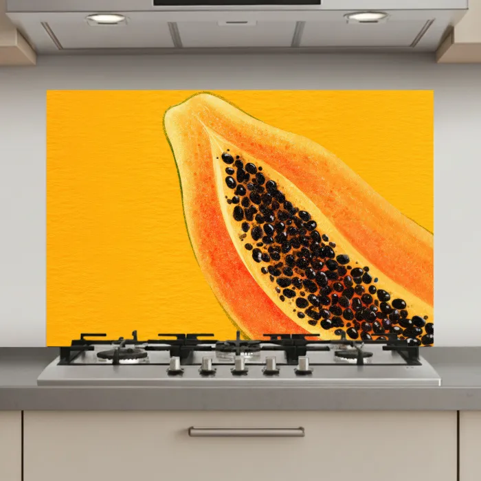 Papaja - Oranje - Topisch keuken achterwand spatscherm klein -3d_website