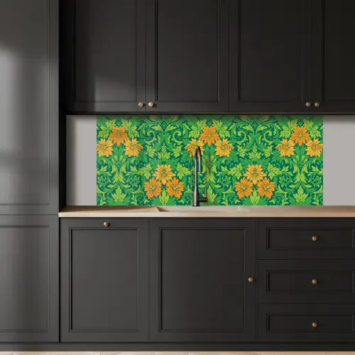 Bladeren - Bloemen - Boho - Hippie - Patronen keuken achterwand 2 middel 871 -sfeer1