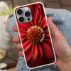 Close up - Bloem - Quote - Rood Hoesje iPhone 16 Pro Max met koord klein -sfeer3
