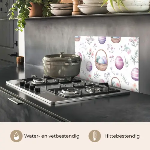 Bloemen - Paaseieren - Patroon keuken achterwand spatscherm klein -usp_NL