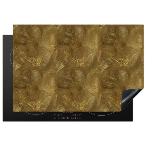 Organisch - Lijnen - Goud Inductie beschermer vinyl 3mm klein 276 -3d
