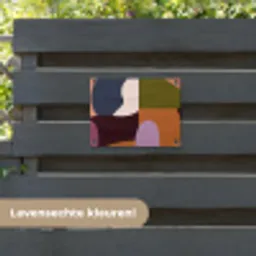 Vormen - Abstract - Kleuren - Vierkant tuinposter los doek klein -sfeer3