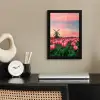 Tulpen - Molen - Nederland fotolijst zwart zonder passe partout klein -sfeer1