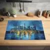 Skyline Toronto - Water - Stadslichten - Toren Inductie beschermer vinyl 3mm klein -sfeer5