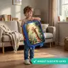 Jonge giraf tussen bloemen in zonnig woud Kinderkoffer - Blauw klein -sfeer2_NL