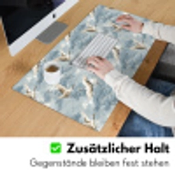 Wolken - Kraanvogels - Blauw Muismat XXL klein 681 -ysfeer3_duits