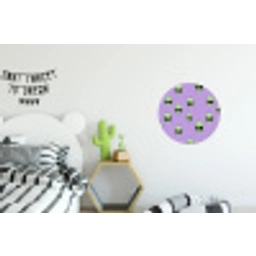 Alien - Retro - Lila Wandcirkel aluminium klein 190 -kinderkamer