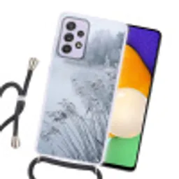 Riet - Bevroren - Winter - Natuur Hoesje Samsung Galaxy A52 5G met koord klein -sfeer1