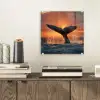 Walvis staart - Water - Zonsondergang plexiglas 5mm klein -sfeer1