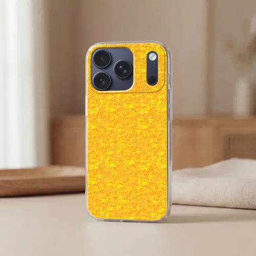 Verf - Texturen - Kwasten - geel Telefoonhoesje iPhone 17 Pro klein 878 -sfeer2