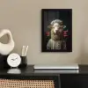 Schaap - Kokskleding - Neon - Quote fotolijst zwart zonder passe partout klein -sfeer1