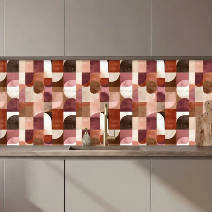 Geometrie - Modern - Retro keuken achterwand 2 middel 871 zz_3dshopping