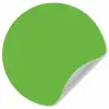 Groen - Kleuren - Natuur Wandcirkel behangsticker klein 186 -3d