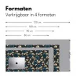 Botanisch - Bloemen - Blauw Muismat XXL klein 681 -sfeer5