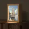 Zeilschip - Huizen - Kade - Zee Light Box met kabel (Tafellamp) klein -z3d_website