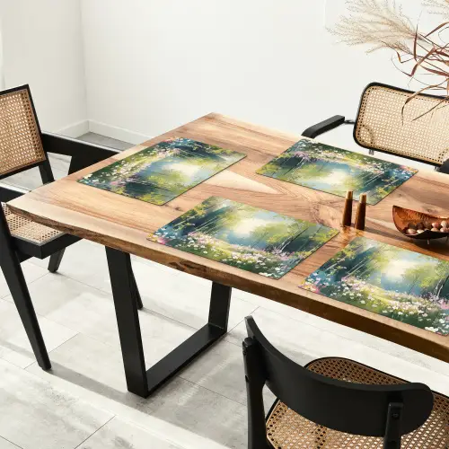 Bos - Schilderstijl - Kleurrijk Placemat vinyl groot -zzsfeer4_Kitchenyeah-website