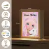 Meisje - Eenhoorn - Roze Light Box met kabel (Kinderlampje) klein -USP_NL