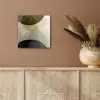 Vlakken - Abstract - Beige - Cirkels aluminium wit klein -sfeer4