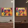 Zonnebril - Roze - Vrouw - Rietje Light Box met batterij (Wandlamp) middel -sfeer3
