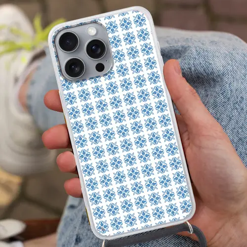 Zee - Sfeer - Blauw - Wit Hoesje iPhone 16 Pro Max met koord klein 804 -sfeer3