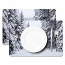 Bos - Winter - Sneeuw - Pad - Natuur Placemat vinyl groot -zzsfeer2_Kitchenyeah-website