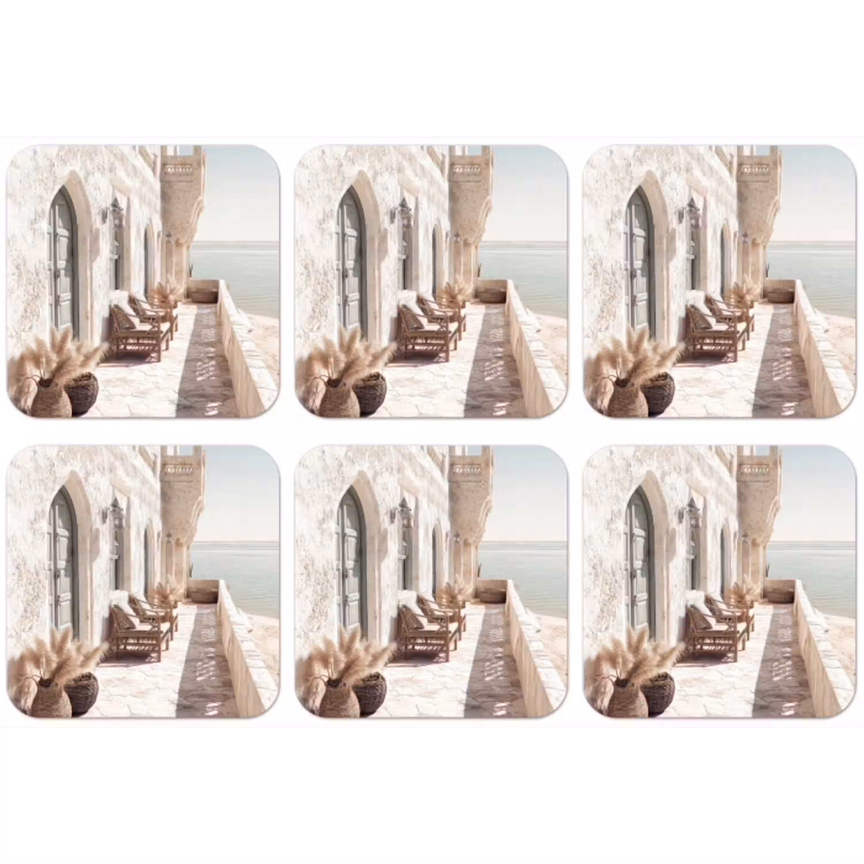Terras - Stoelen - Strand - Beige onderzetter kurk middel -zkaufland3dotto