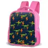 Bliksemsnelle raptors Kinderrugzak - Roze middel -schuin