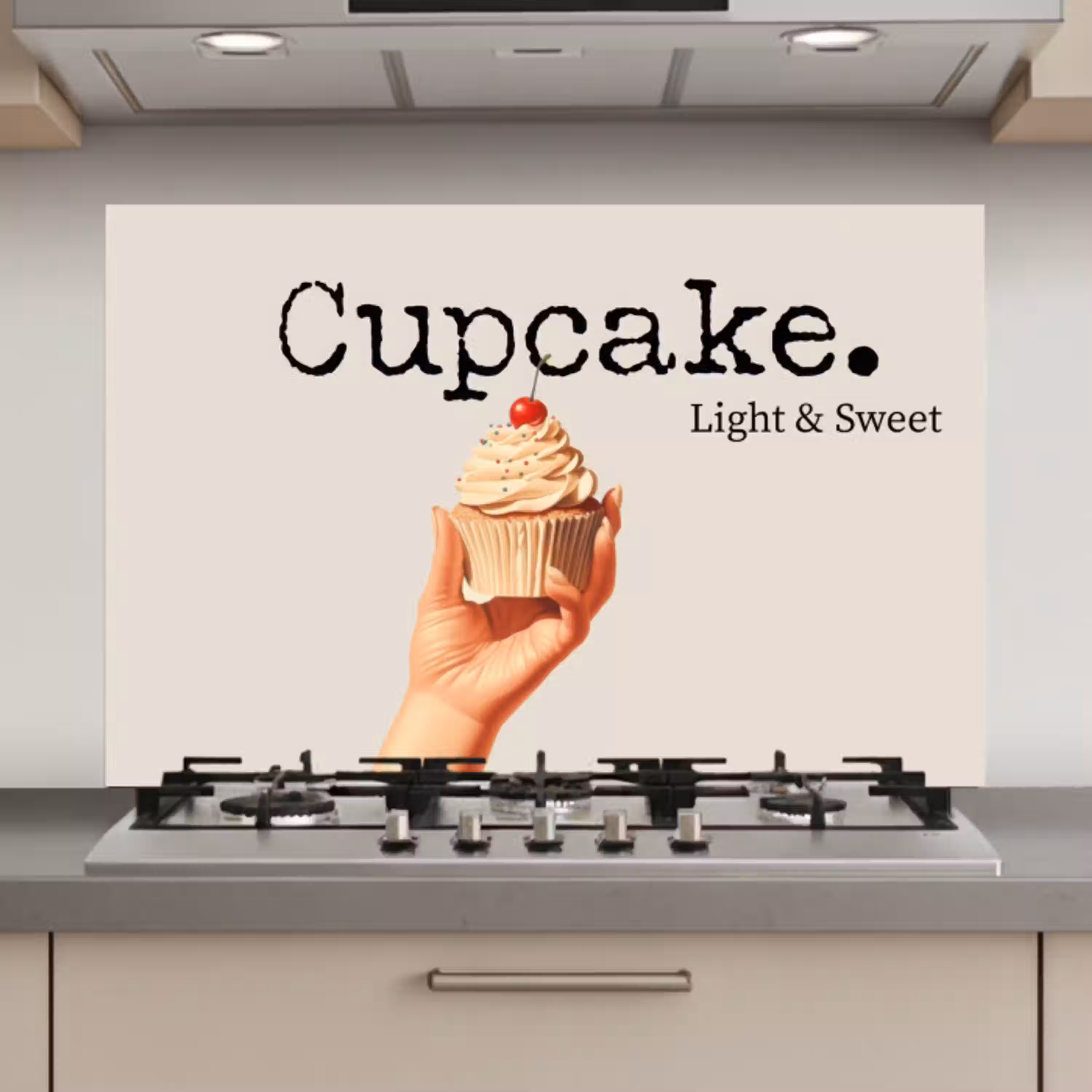 Cupcake - Zoet - Kers keuken achterwand spatscherm klein -3d_website