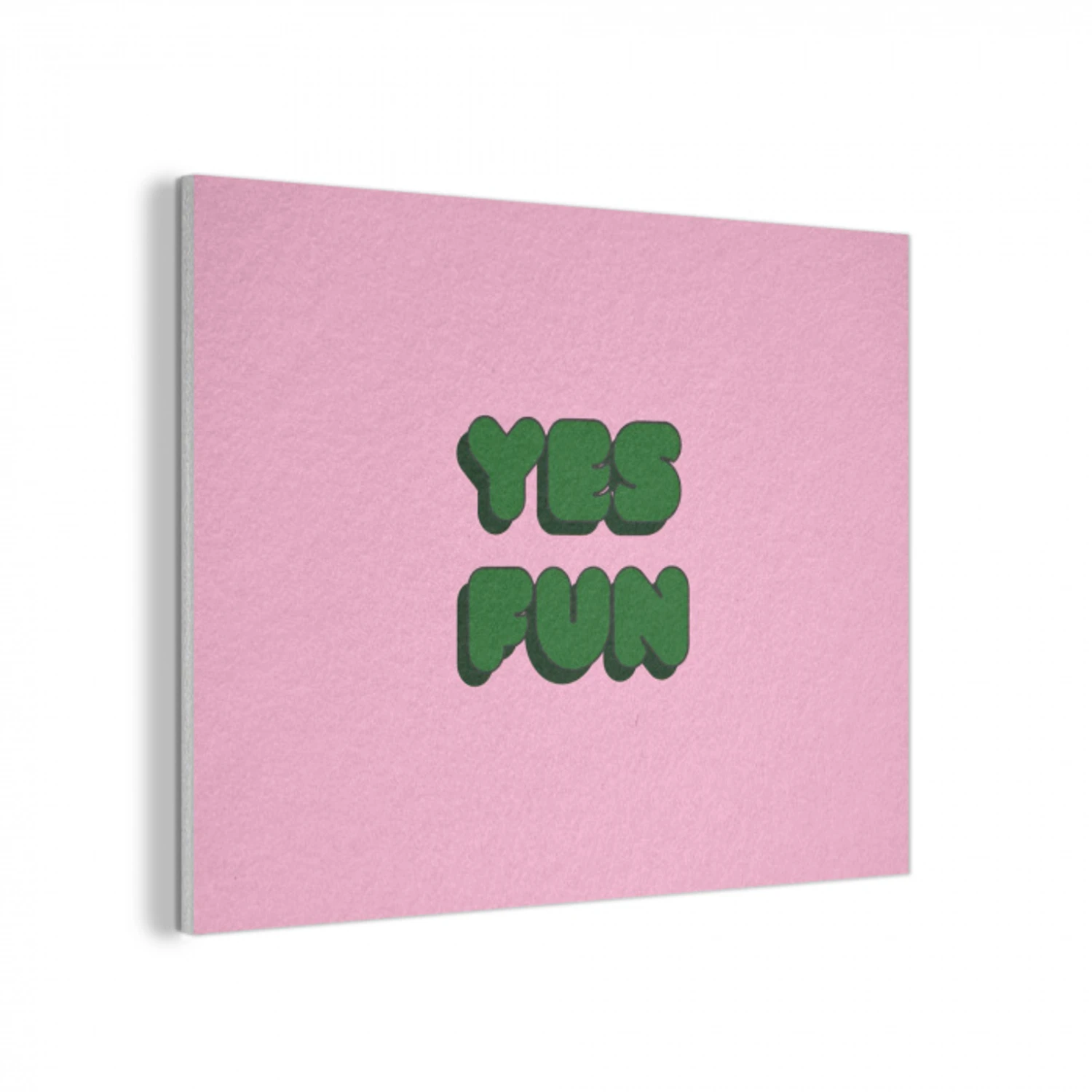 Yes fun - Groen - Roze PET vilt klein -3d