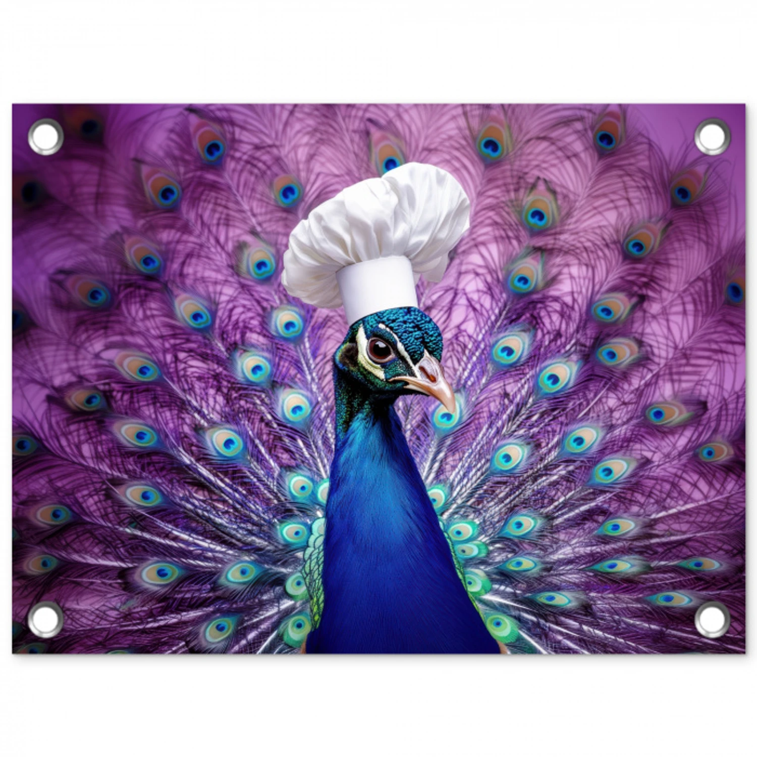 Pauw - Koksmuts - Cool - Paars tuinposter los doek klein -3d